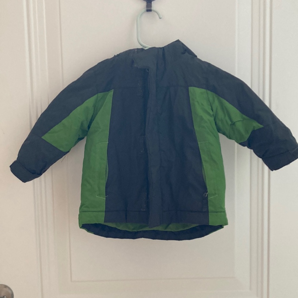 Infant/toddler 2-in-1 winter jacket with zip out fleece lining.